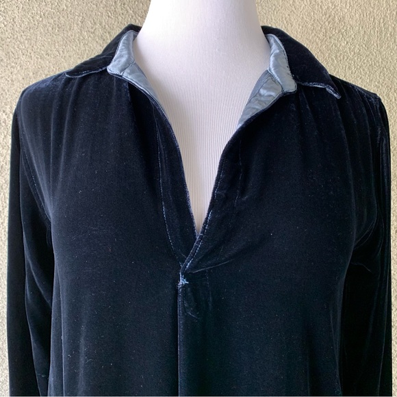 “CP Shades” Teton Dark Navy Velvet Tunic NWT $256 size XS - Picture 4 of 12